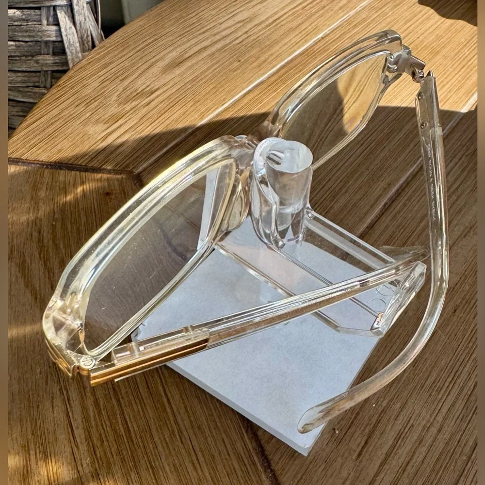 Geek Rouq 8 Eyewear Crystal Clear Full Rim Frames Only 56-20-145 Cool And Sporty